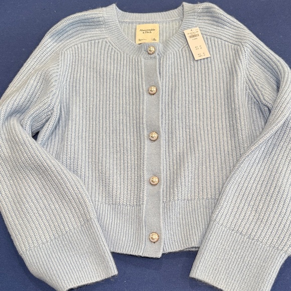 Abercrombie & Fitch Light Blue Cardigan / Sweater - Picture 2 of 5